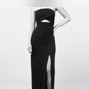 Lulu's Chic Black Strapless Dress